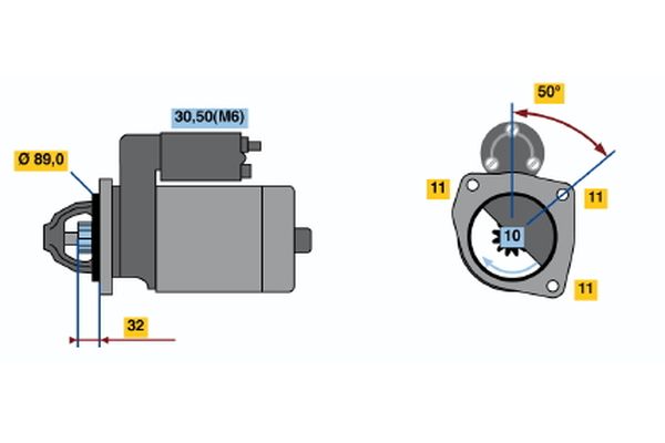 BOSCH 0 001 108 111 - Starter