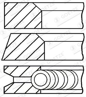 GOETZE ENGINE 08-110200-00 - Kolbenringsatz