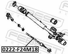 FEBEST 0222-F24M18 - Axialgelenk, Spurstange