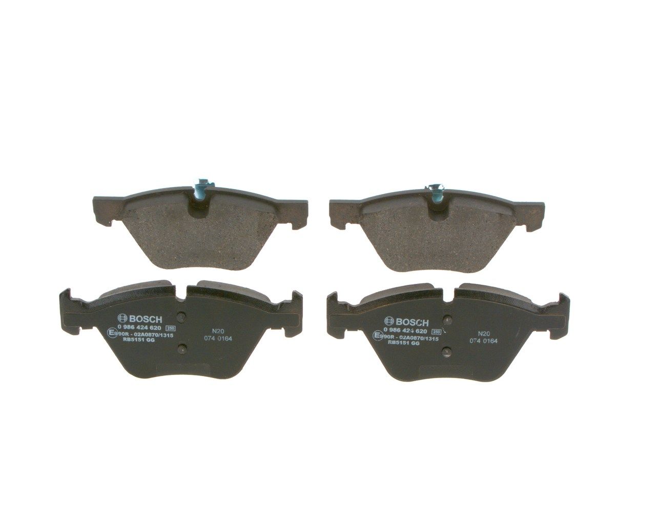 BOSCH 0 986 424 620 - Bremsbelagsatz, Scheibenbremse