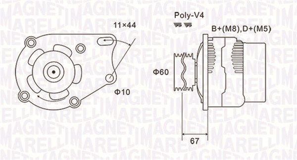 MAGNETI MARELLI 063731153010 - Generator