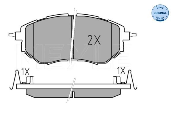 MEYLE 025 242 2218/W - Bremsbelagsatz, Scheibenbremse