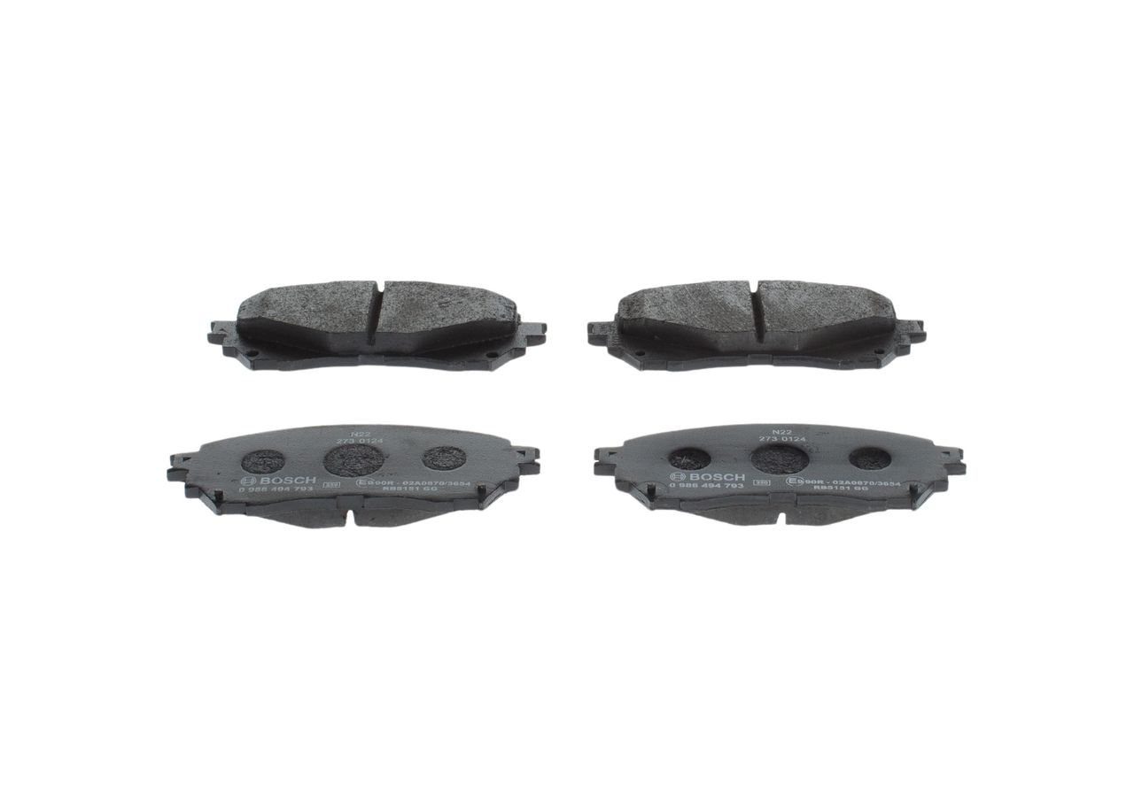 BOSCH 0 986 494 793 - Bremsbelagsatz, Scheibenbremse