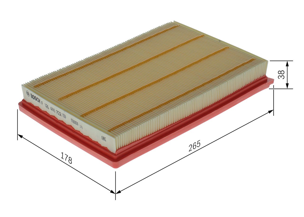 BOSCH F 026 400 722 - Luftfilter