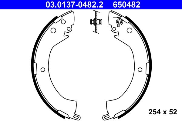 ATE 03.0137-0482.2 - Bremsbackensatz