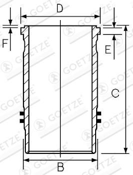 GOETZE ENGINE 14-450160-00 - Zylinderlaufbuchse