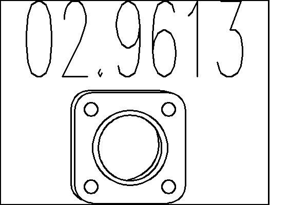 MTS 02.9613 - Dichtung, Abgasrohr