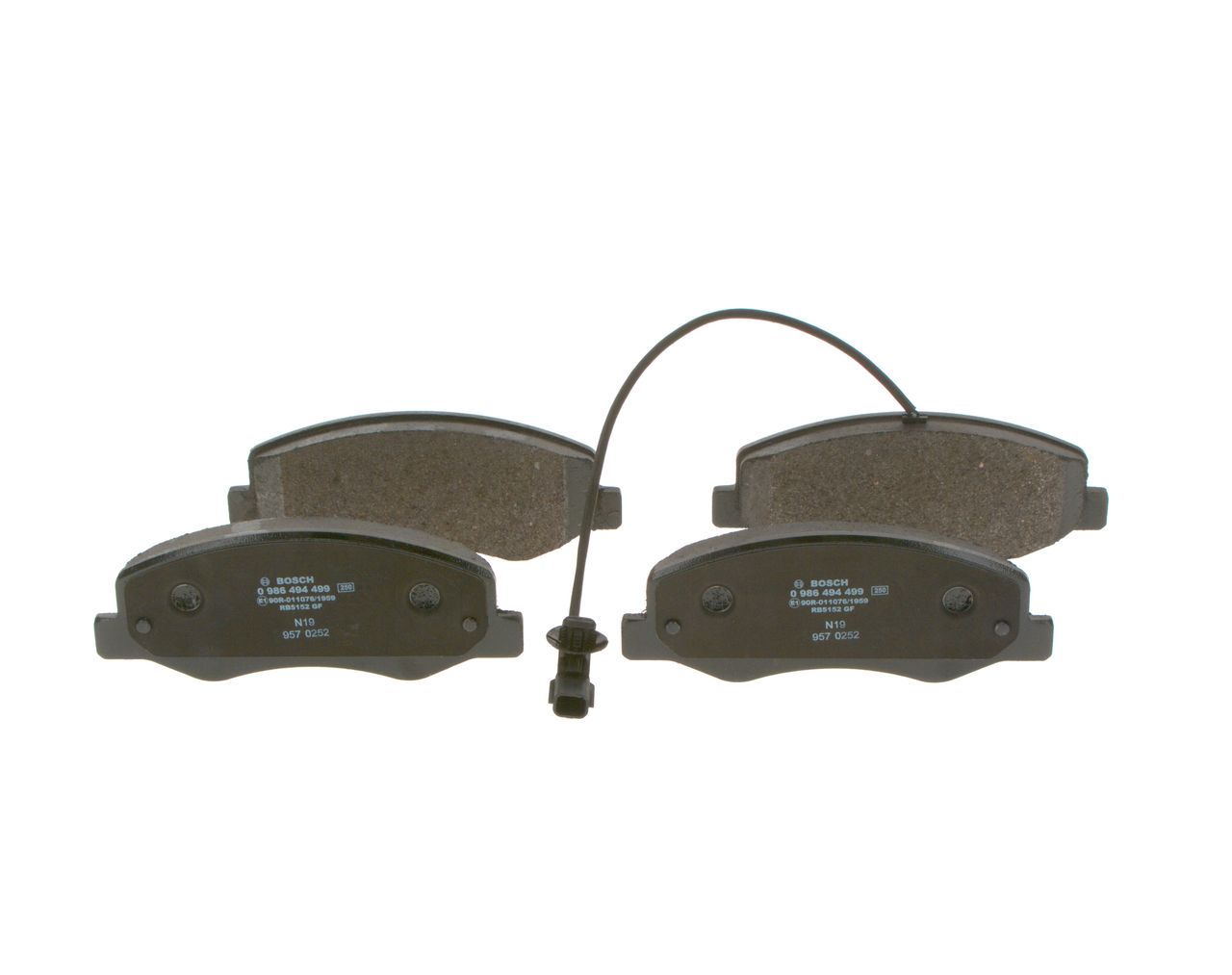 BOSCH 0 986 494 499 - Bremsbelagsatz, Scheibenbremse