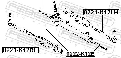 FEBEST 0221-K12RH - Spurstangenkopf