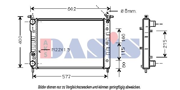AKS DASIS 081570N - Kühler, Motorkühlung