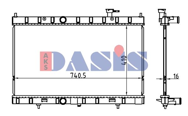 AKS DASIS 070189N - Kühler, Motorkühlung