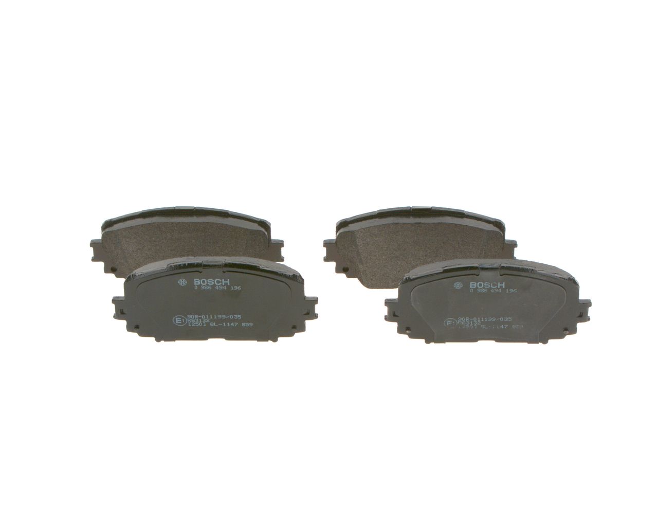 BOSCH 0 986 494 196 - Bremsbelagsatz, Scheibenbremse