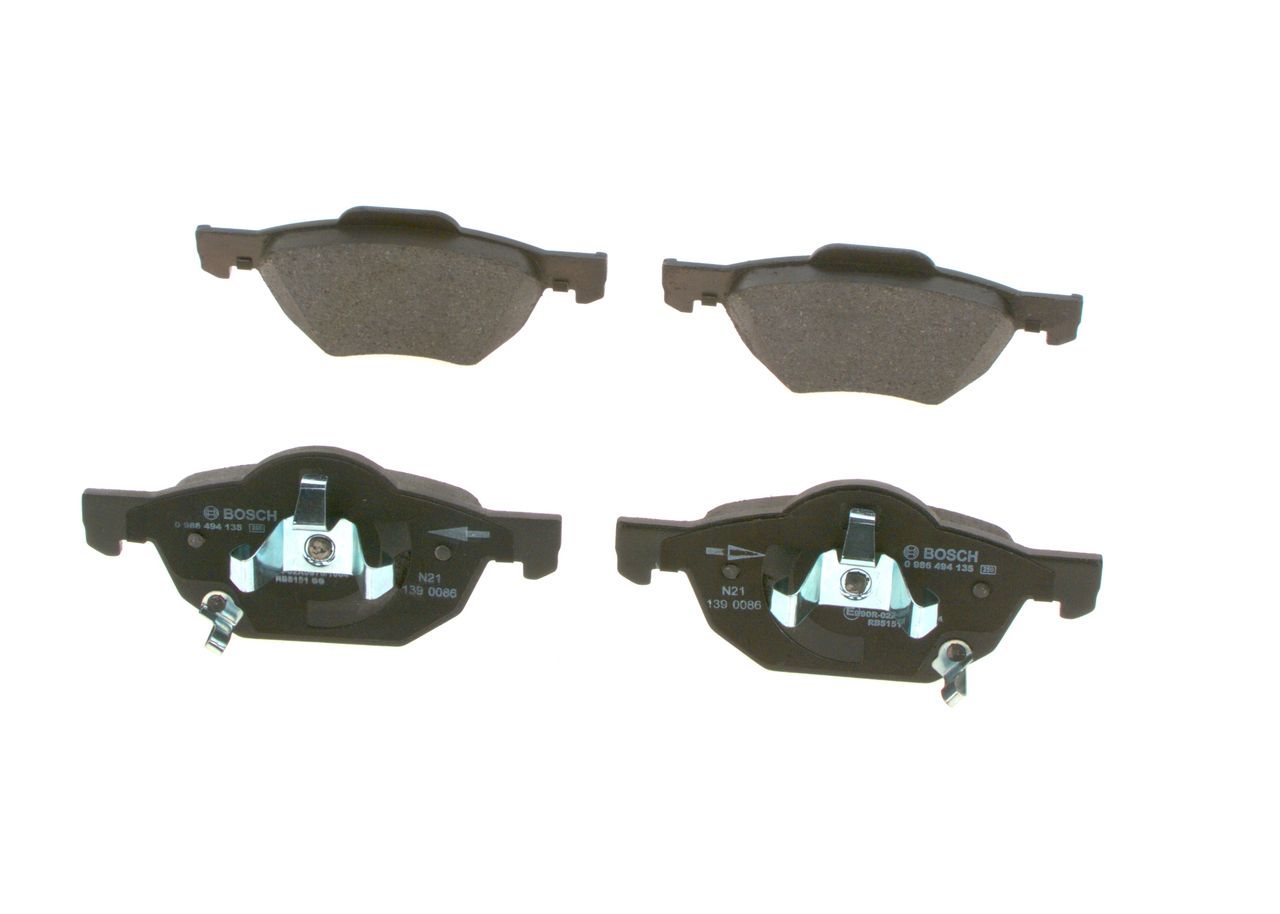 BOSCH 0 986 494 135 - Bremsbelagsatz, Scheibenbremse