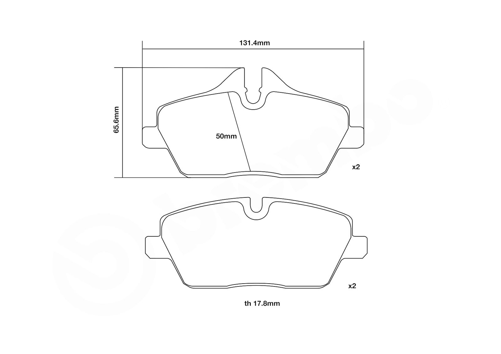BREMBO 07.B314.84 - Hochleistungs-Bremsbelagsatz
