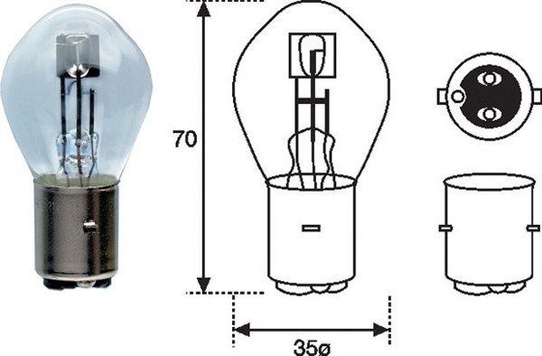 MAGNETI MARELLI 002588200000 - Glühlampe, Fernscheinwerfer