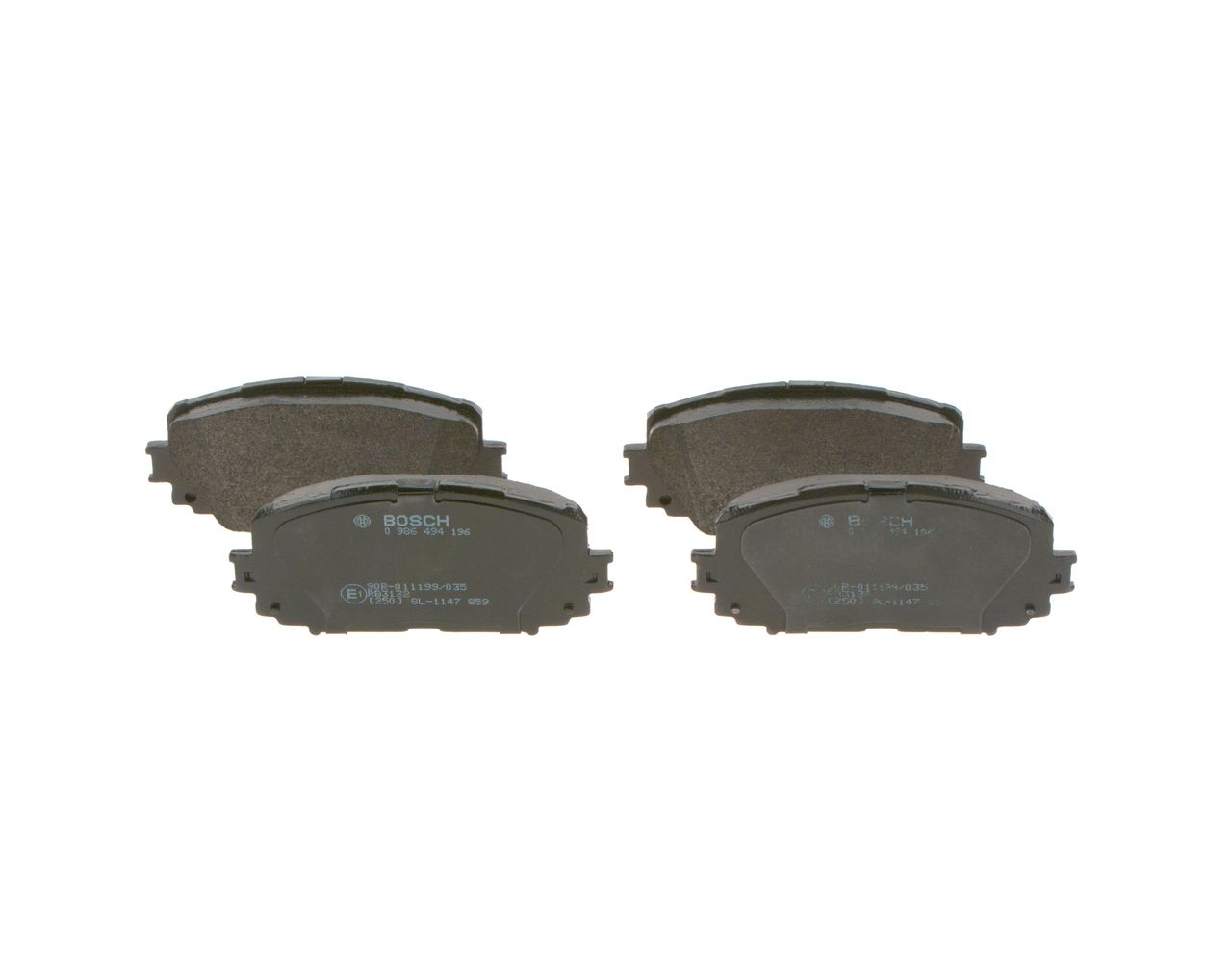 BOSCH 0 986 494 196 - Bremsbelagsatz, Scheibenbremse