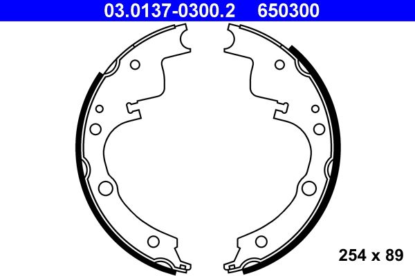 ATE 03.0137-0300.2 - Bremsbackensatz