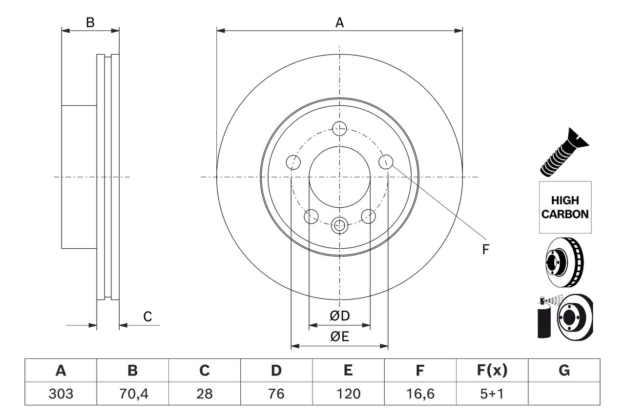 BOSCH 0 986 479 J83 - Bremsscheibe