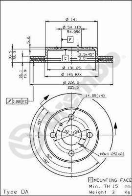 BREMBO 09.5693.10 - Bremsscheibe