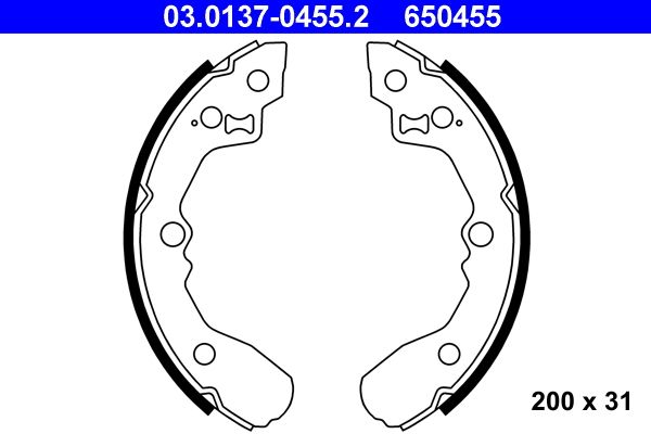 ATE 03.0137-0455.2 - Bremsbackensatz