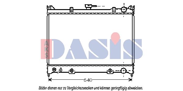 AKS DASIS 070570N - Kühler, Motorkühlung