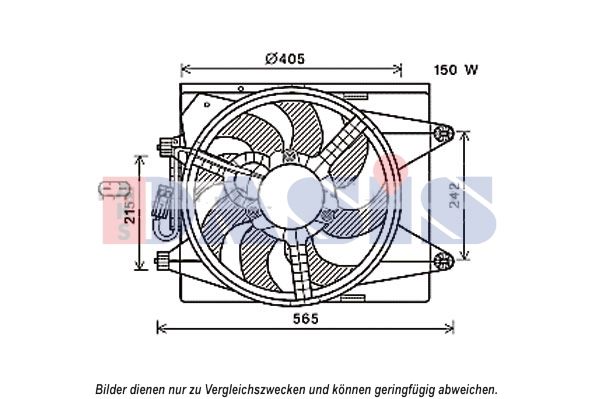 AKS DASIS 018015N - Lüfter, Motorkühlung