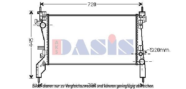 AKS DASIS 080101N - Kühler, Motorkühlung