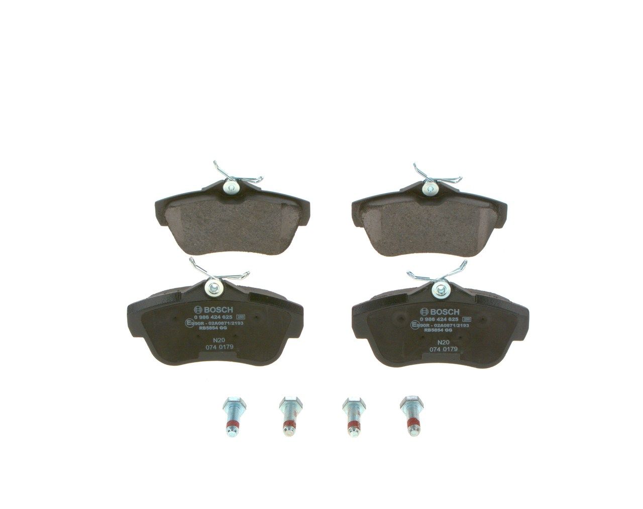 BOSCH 0 986 424 625 - Bremsbelagsatz, Scheibenbremse