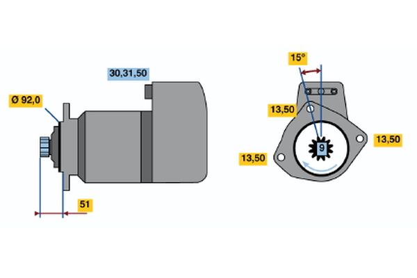 BOSCH 0 001 416 078 - Starter