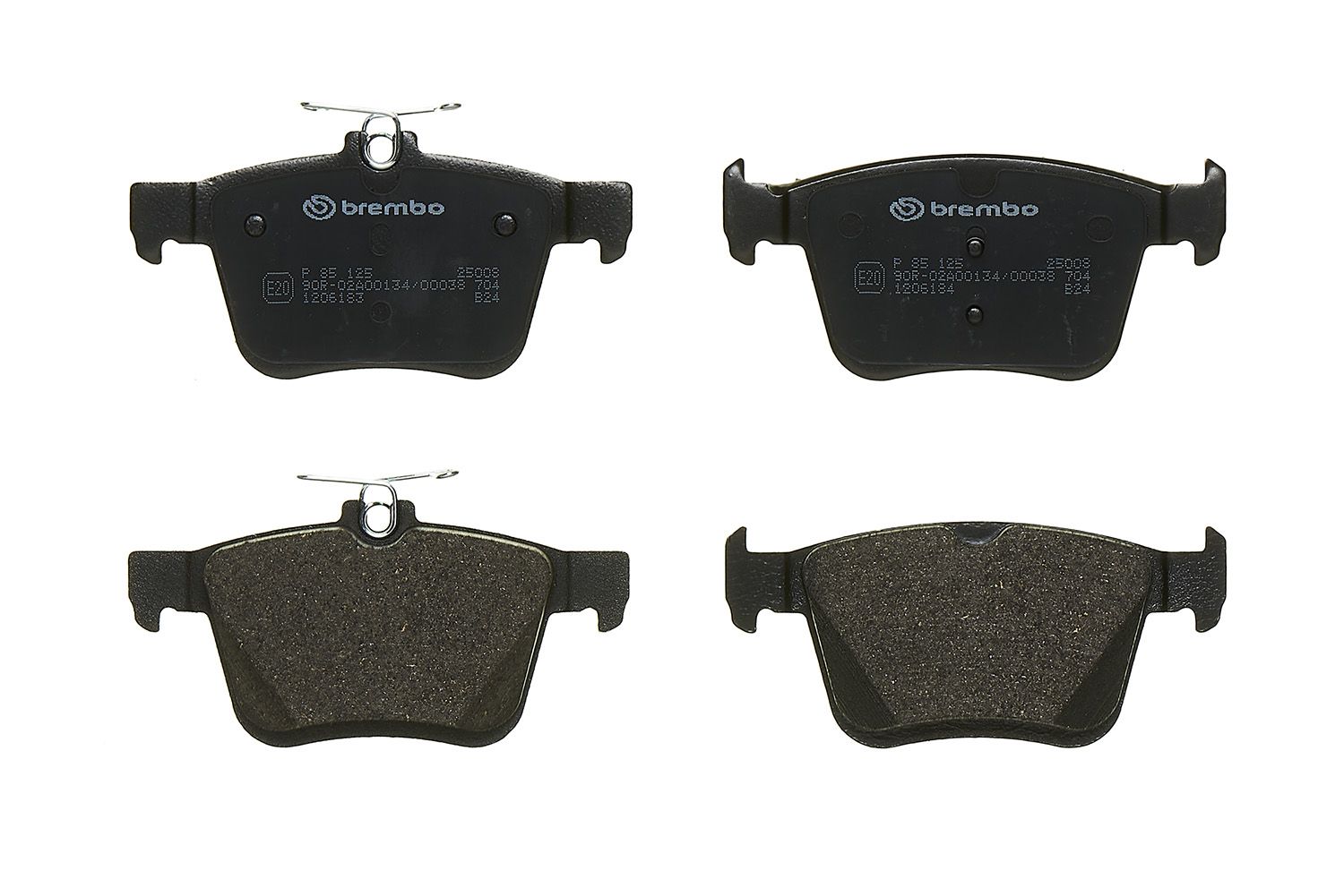 BREMBO P 85 125 - Bremsbelagsatz, Scheibenbremse