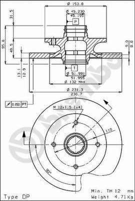BREMBO 08.4469.10 - Bremsscheibe