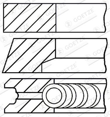 GOETZE ENGINE 08-138800-00 - Kolbenringsatz
