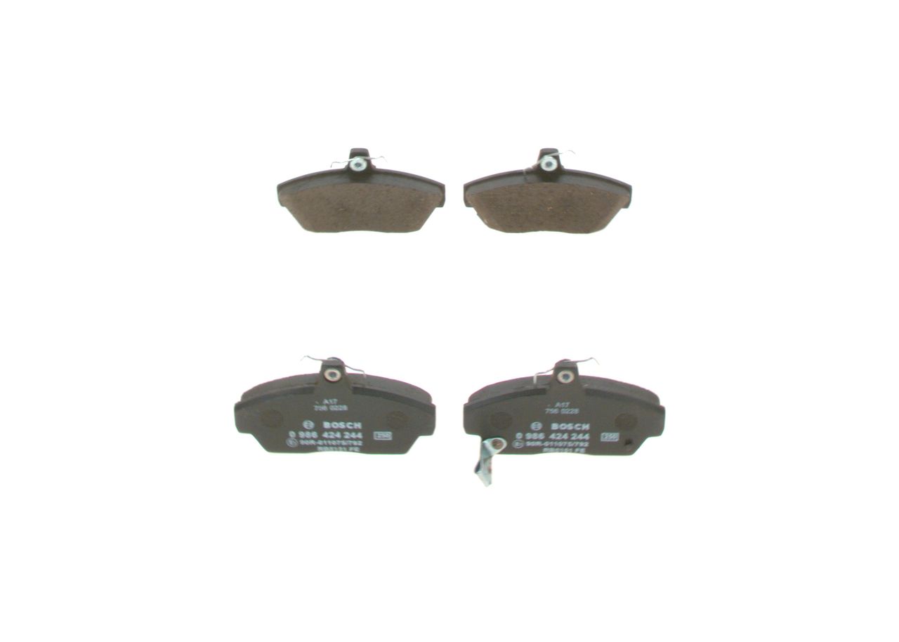 BOSCH 0 986 424 244 - Bremsbelagsatz, Scheibenbremse