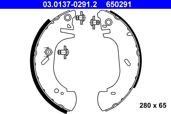 ATE 03.0137-0291.2 - Bremsbackensatz