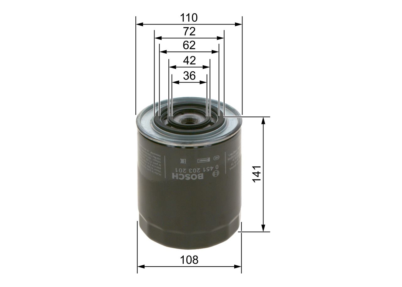 BOSCH 0 451 203 201 - Ölfilter