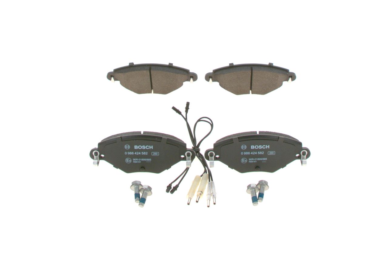 BOSCH 0 986 424 582 - Bremsbelagsatz, Scheibenbremse