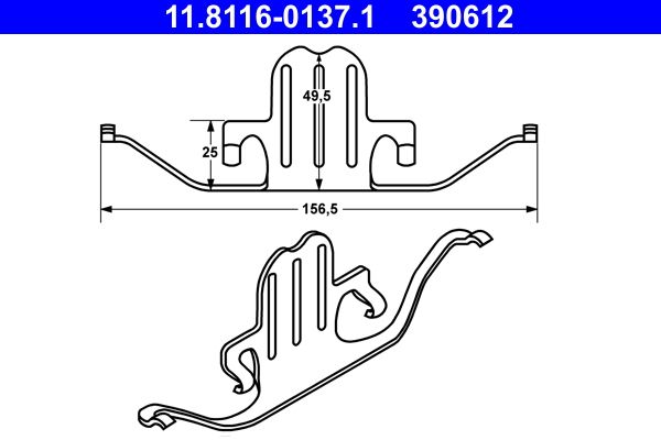 ATE 11.8116-0137.1 - Feder, Bremssattel
