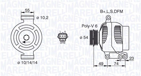MAGNETI MARELLI 063380001010 - Generator