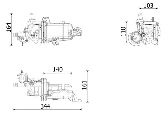 MAHLE CE 49 000P - Kühler, Abgasrückführung