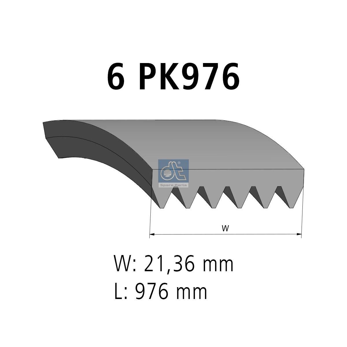 DT Spare Parts 11.12075 - Keilrippenriemen