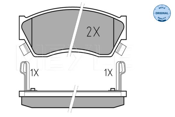 MEYLE 025 213 3314/W - Bremsbelagsatz, Scheibenbremse