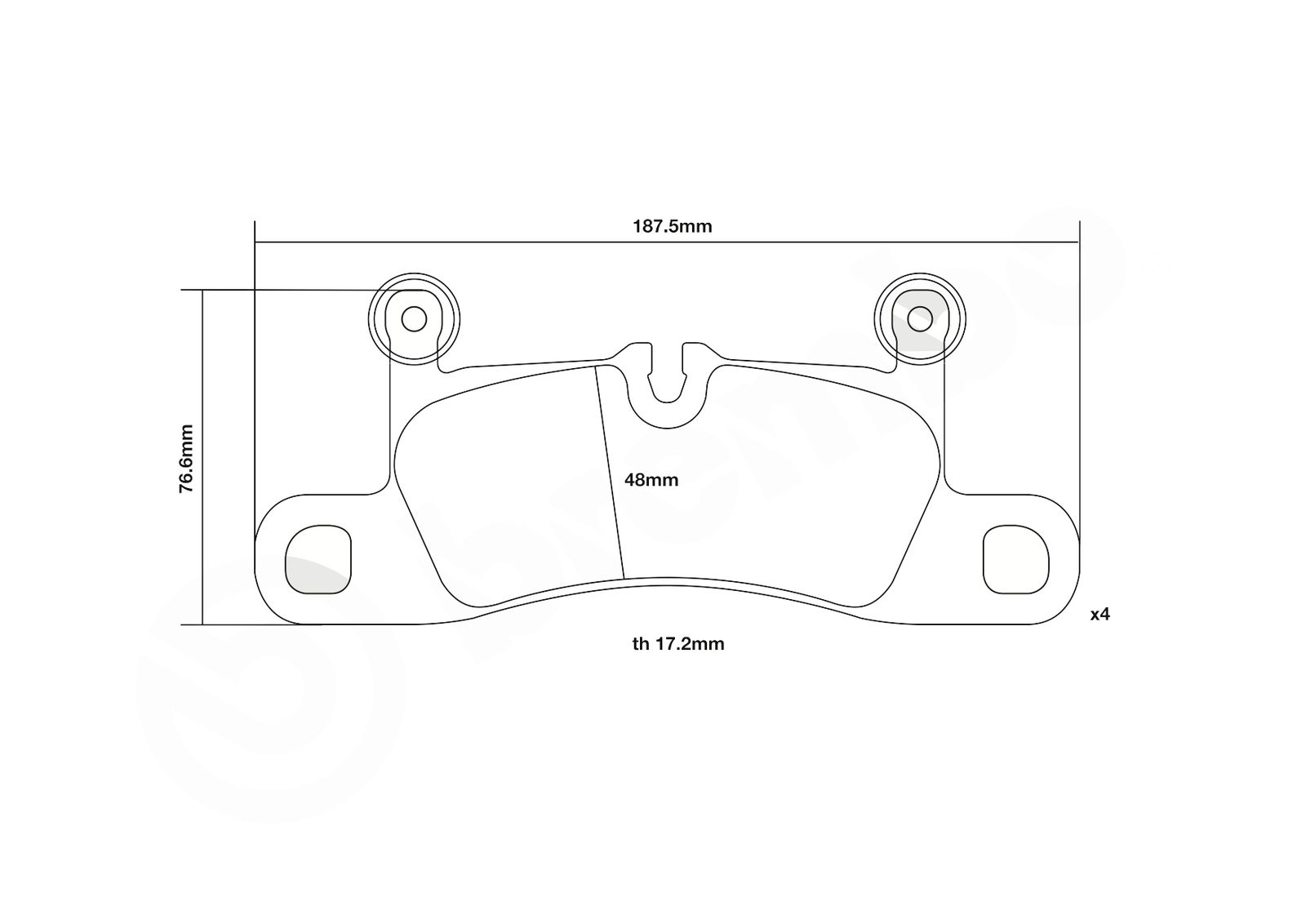 BREMBO 07.B315.47 - Hochleistungs-Bremsbelagsatz