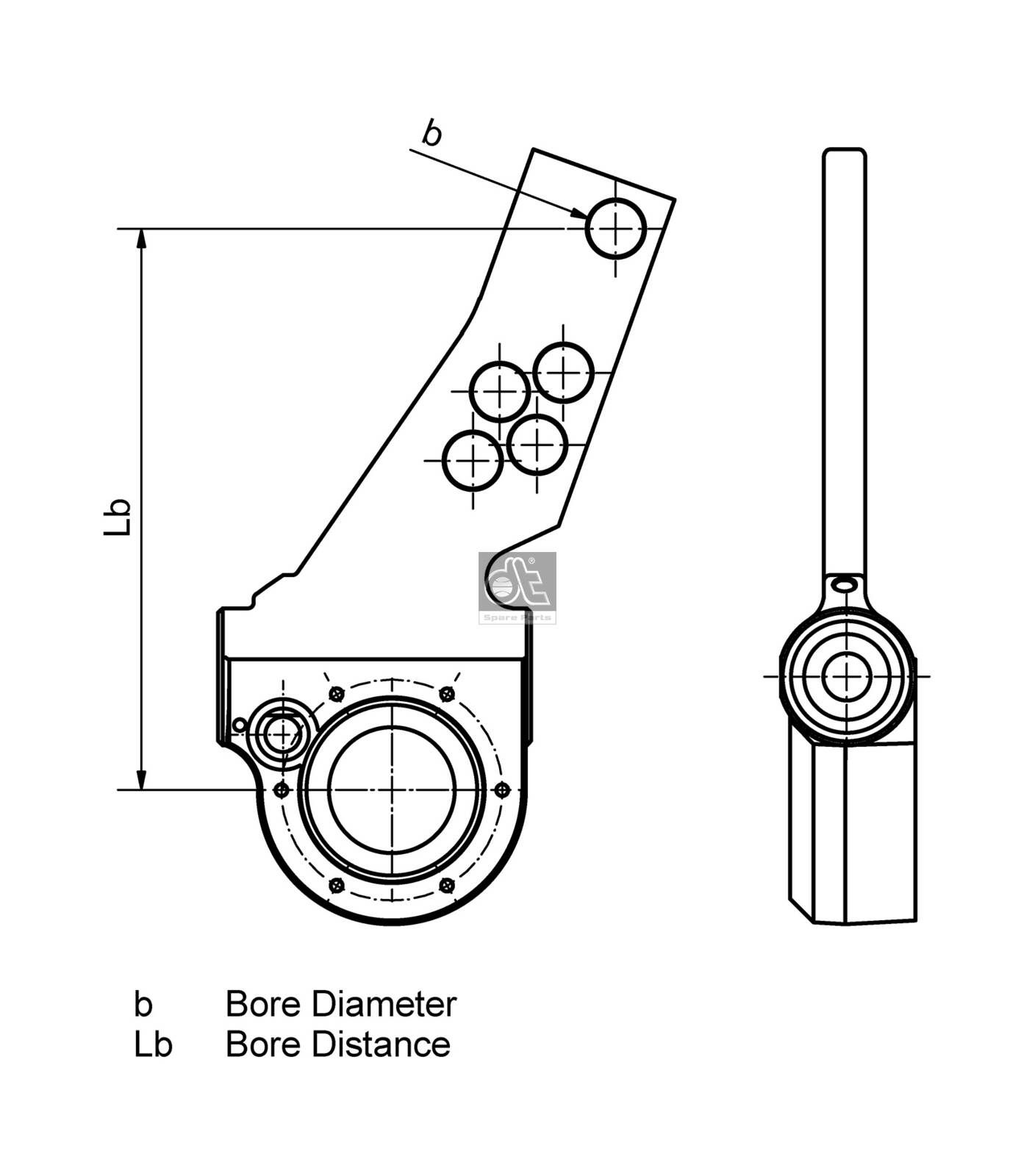 DT Spare Parts 10.13023 - Gestängesteller, Bremsanlage