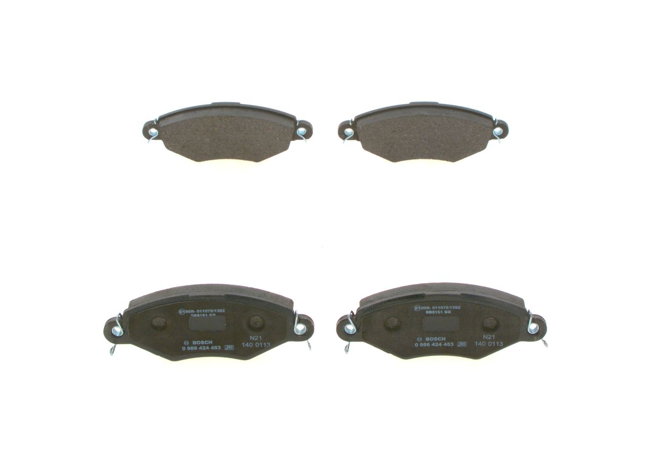 BOSCH 0 986 424 453 - Bremsbelagsatz, Scheibenbremse