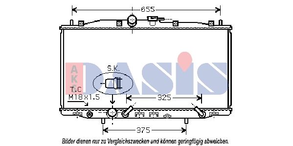 AKS DASIS 100037N - Kühler, Motorkühlung