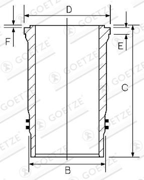 GOETZE ENGINE 14-450030-00 - Zylinderlaufbuchse
