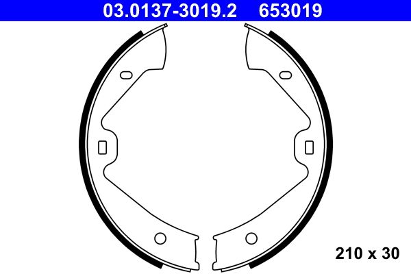 ATE 03.0137-3019.2 - Bremsbackensatz, Feststellbremse