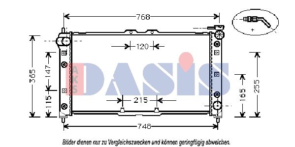 AKS DASIS 110017N - Kühler, Motorkühlung