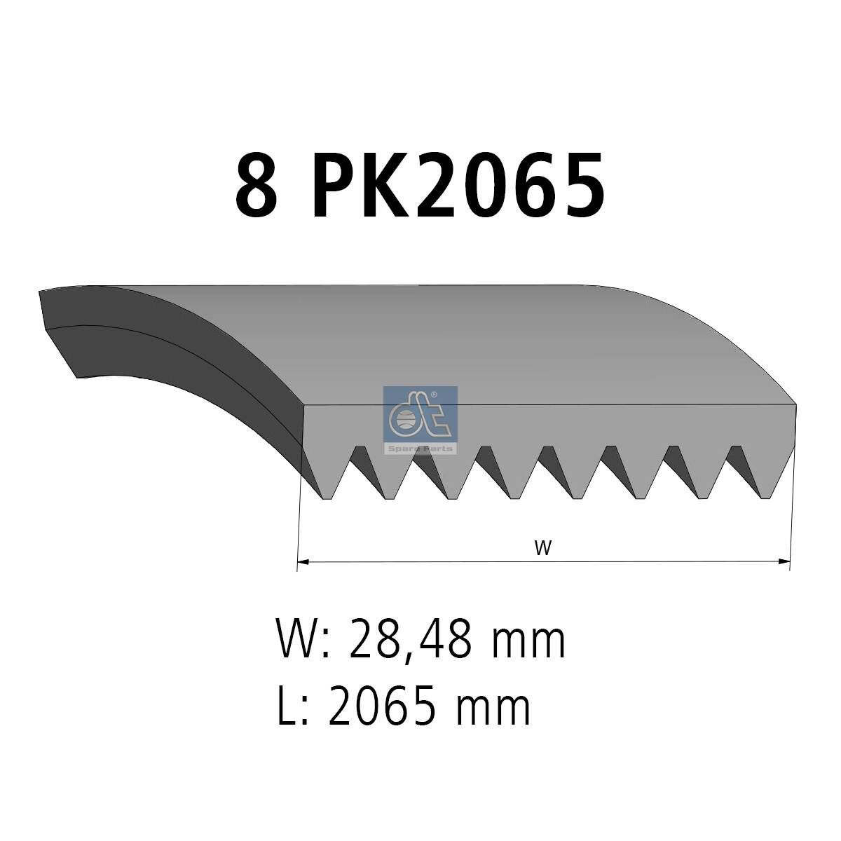 DT Spare Parts 1.21187 - Keilrippenriemen