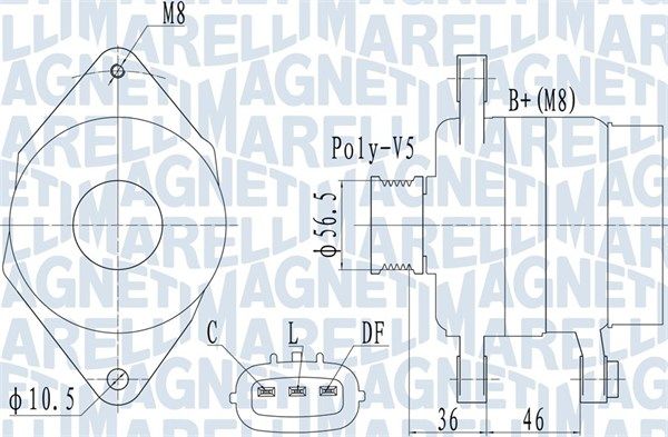 MAGNETI MARELLI 063732127010 - Generator